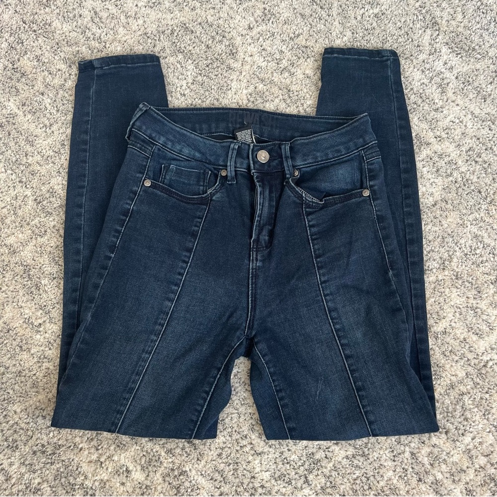 Rewash Blue Skinny Jeans with Subtle Fading